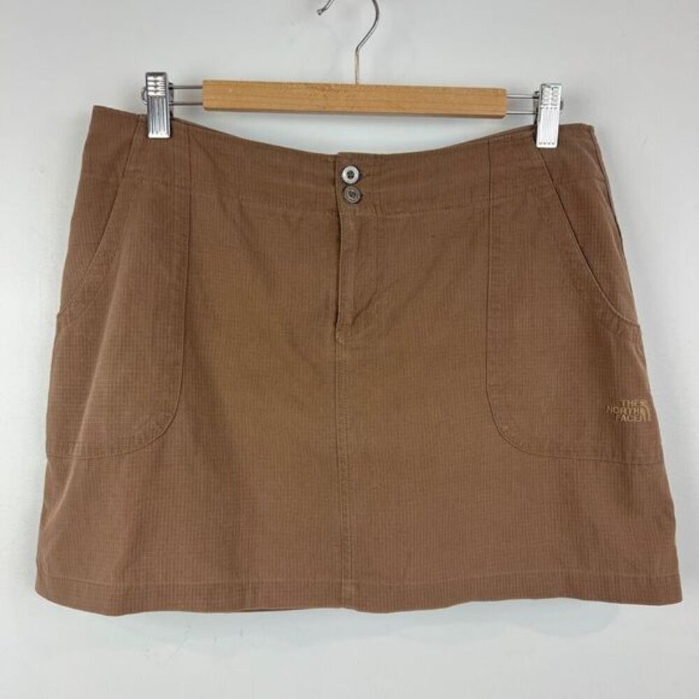 The North Face TNF Women's Size 10 Brown Button Fly Skirt Skort Outdoors Mini